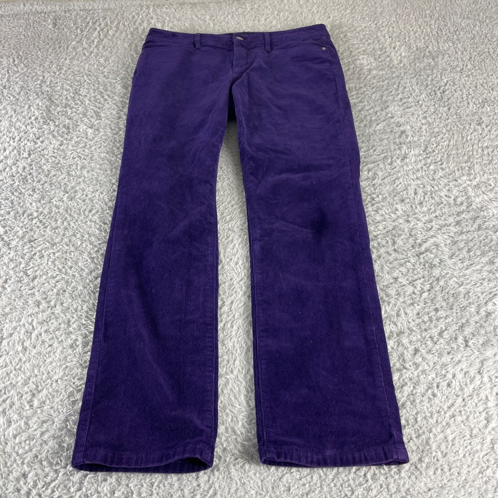 Talbots Simply Flattering Purple Corduroy Pants High Waist Straight Leg 6P - Picture 1 of 11